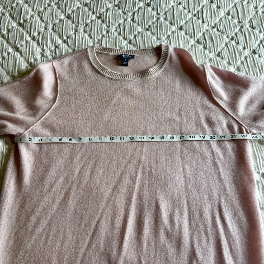 MARTHA STEWART CASHMERE BLEND CREW NECK SWEATER PULLOVER TOP‎ Sz XL PINK